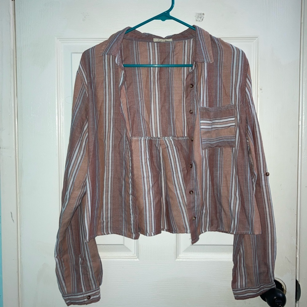 cropped flannel